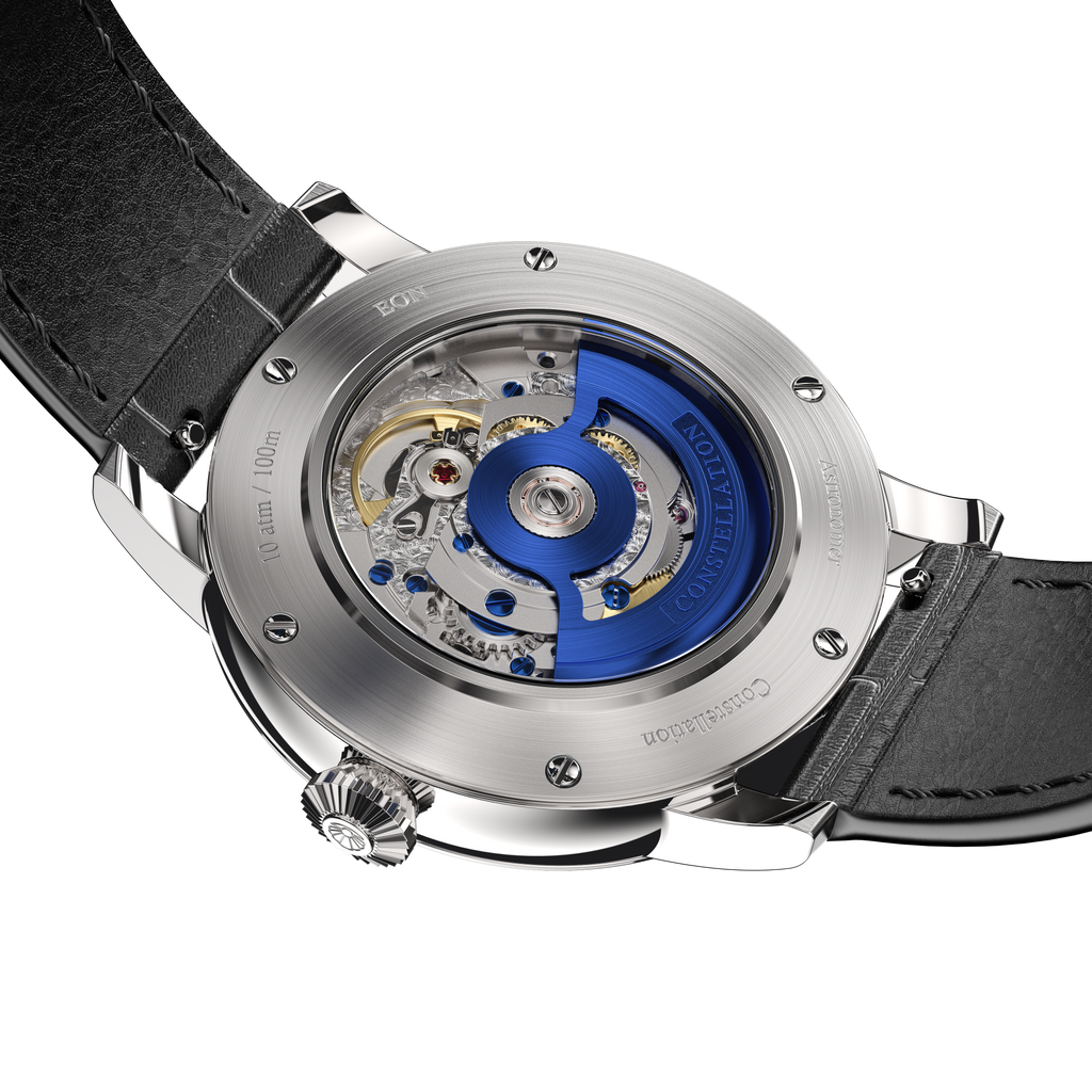Constellation Product Image Caseback Laying Shot Black Strap