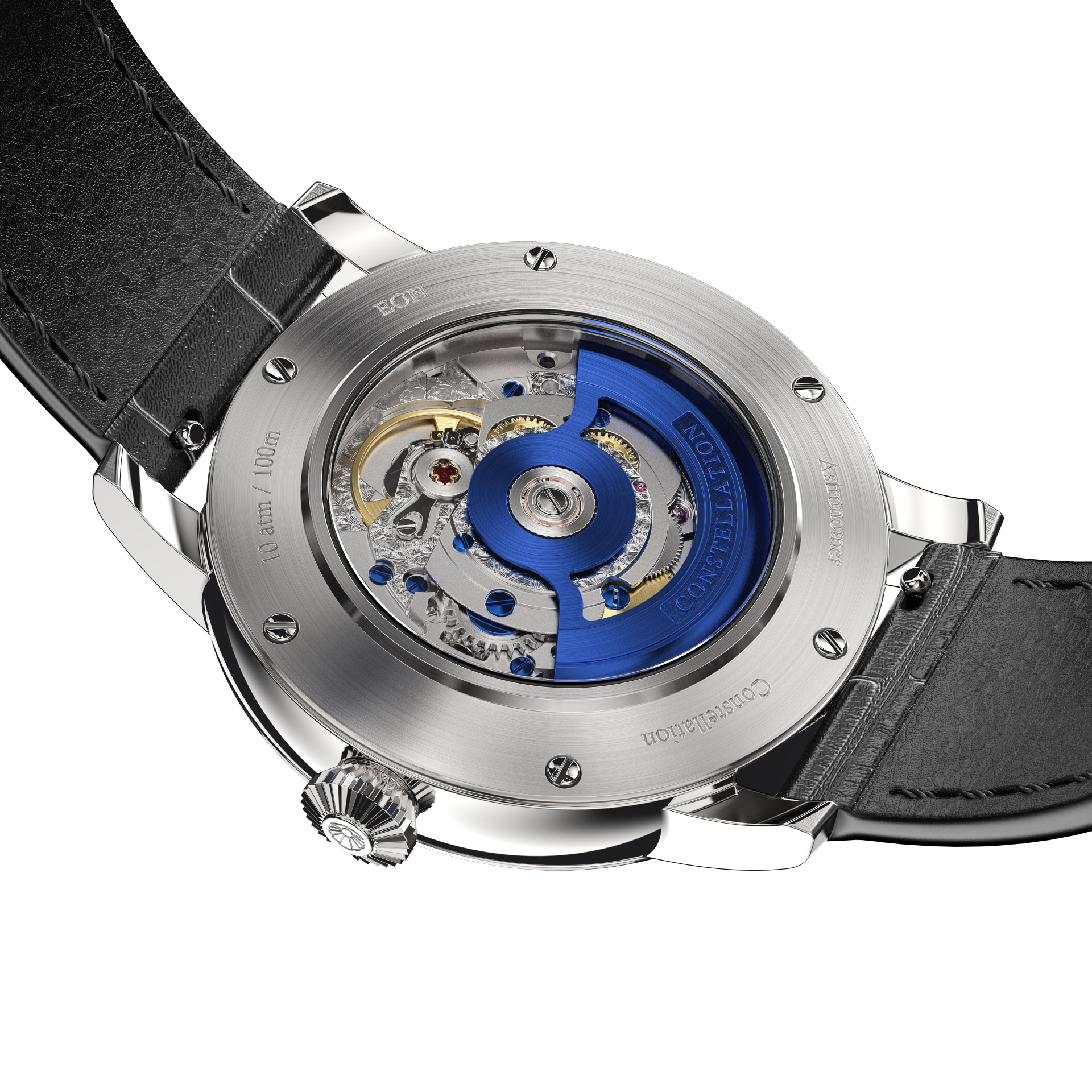 Constellation Product Image Caseback Laying Shot Black Strap