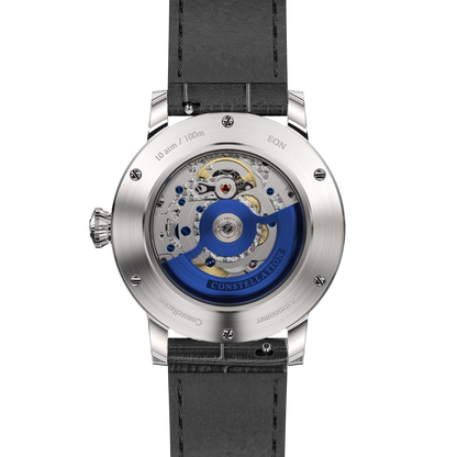 Constellation Product Image Caseback Straight Shot Black Strap