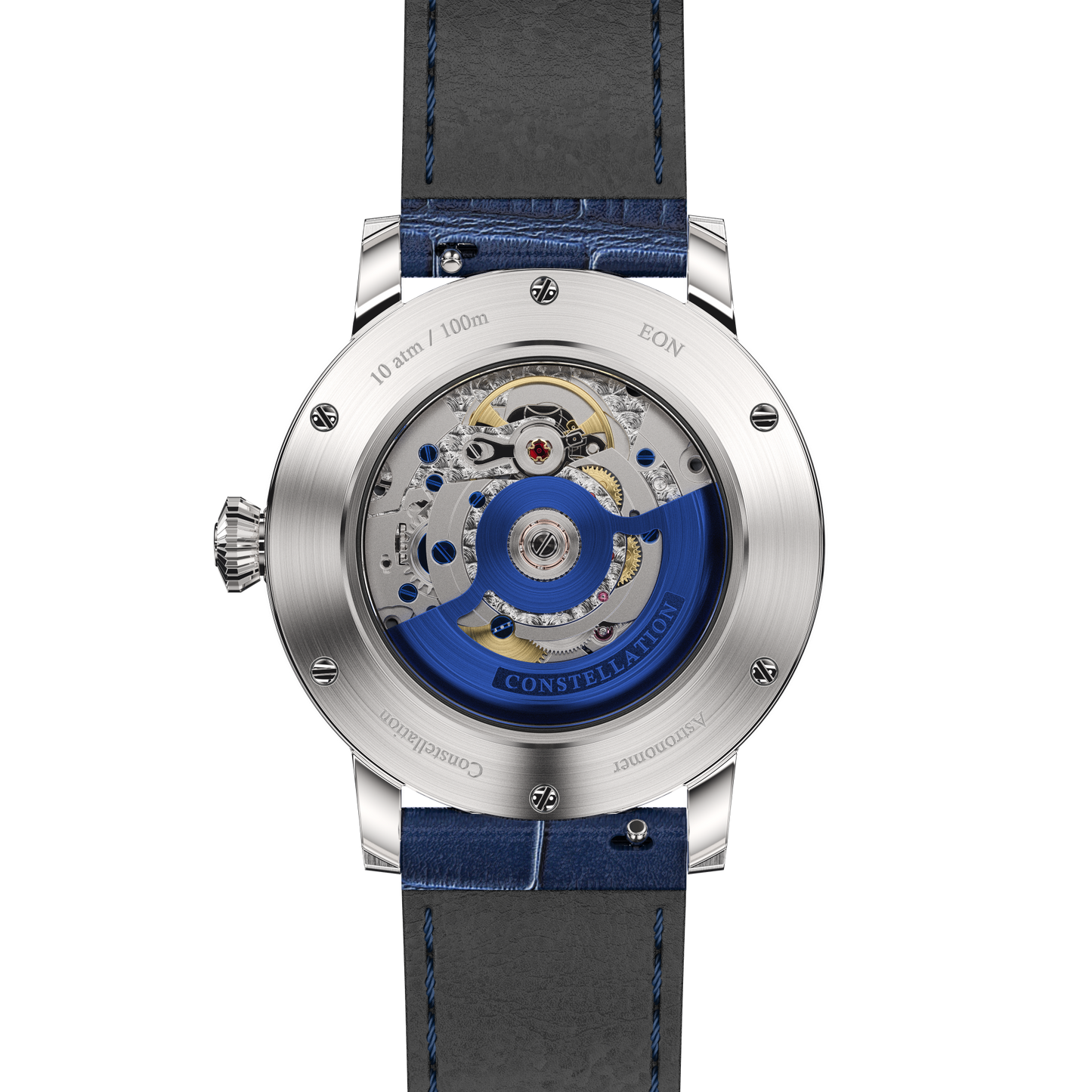 Constellation Product Image Caseback Straight Shot Blue Strap