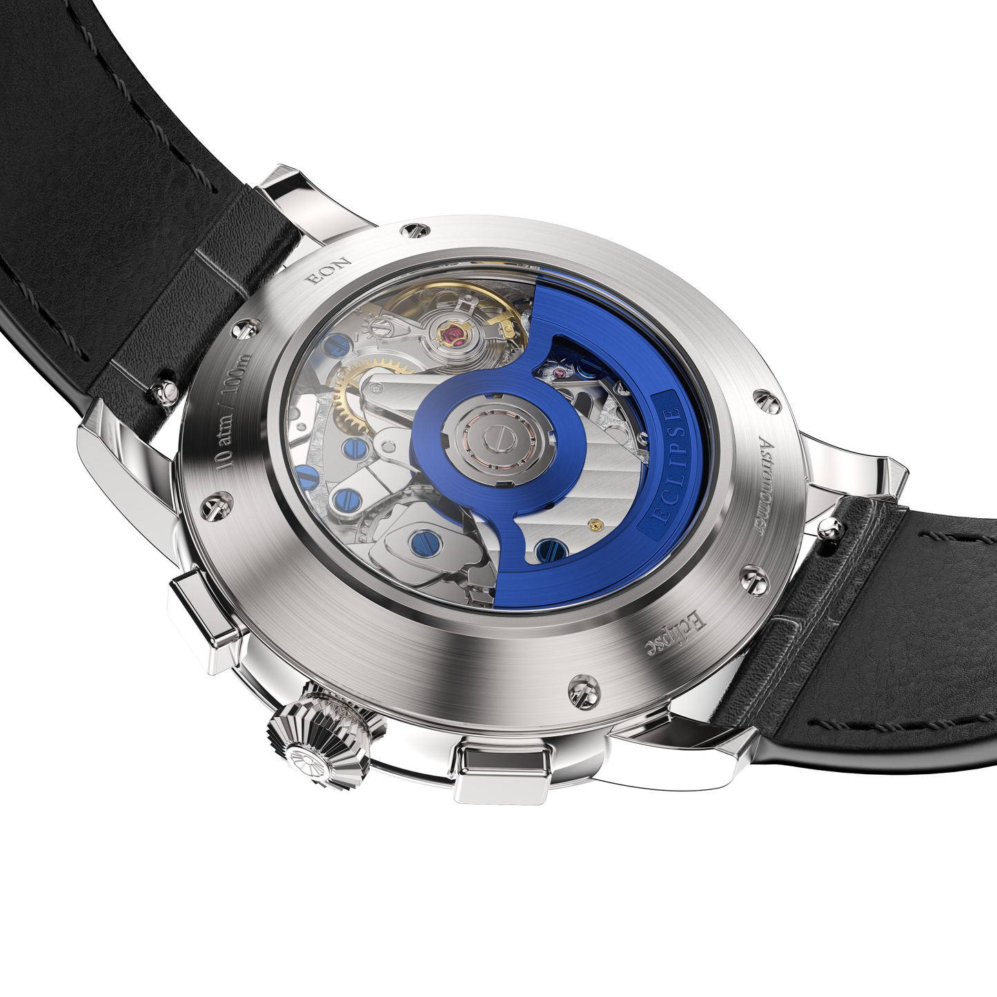 Eclipse Product Image Caseback Laying Shot Black Strap