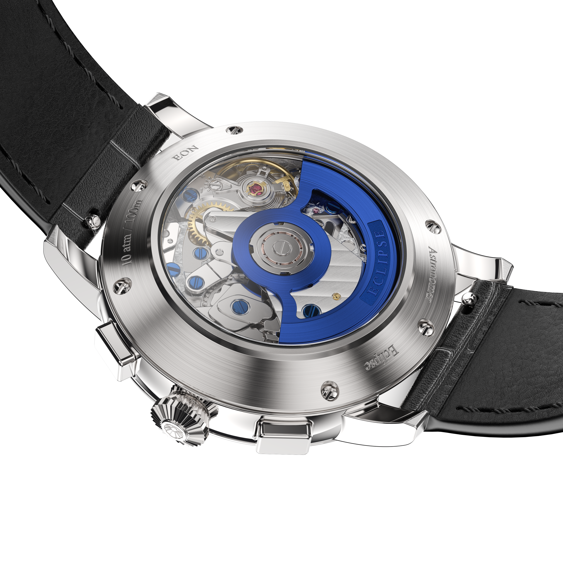 Eclipse Product Image Caseback Laying Shot Black Strap