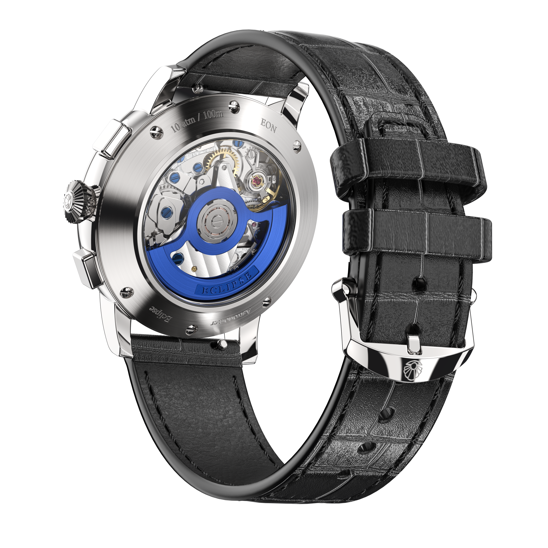 Eclipse Product Image Caseback Side Shot Black Strap
