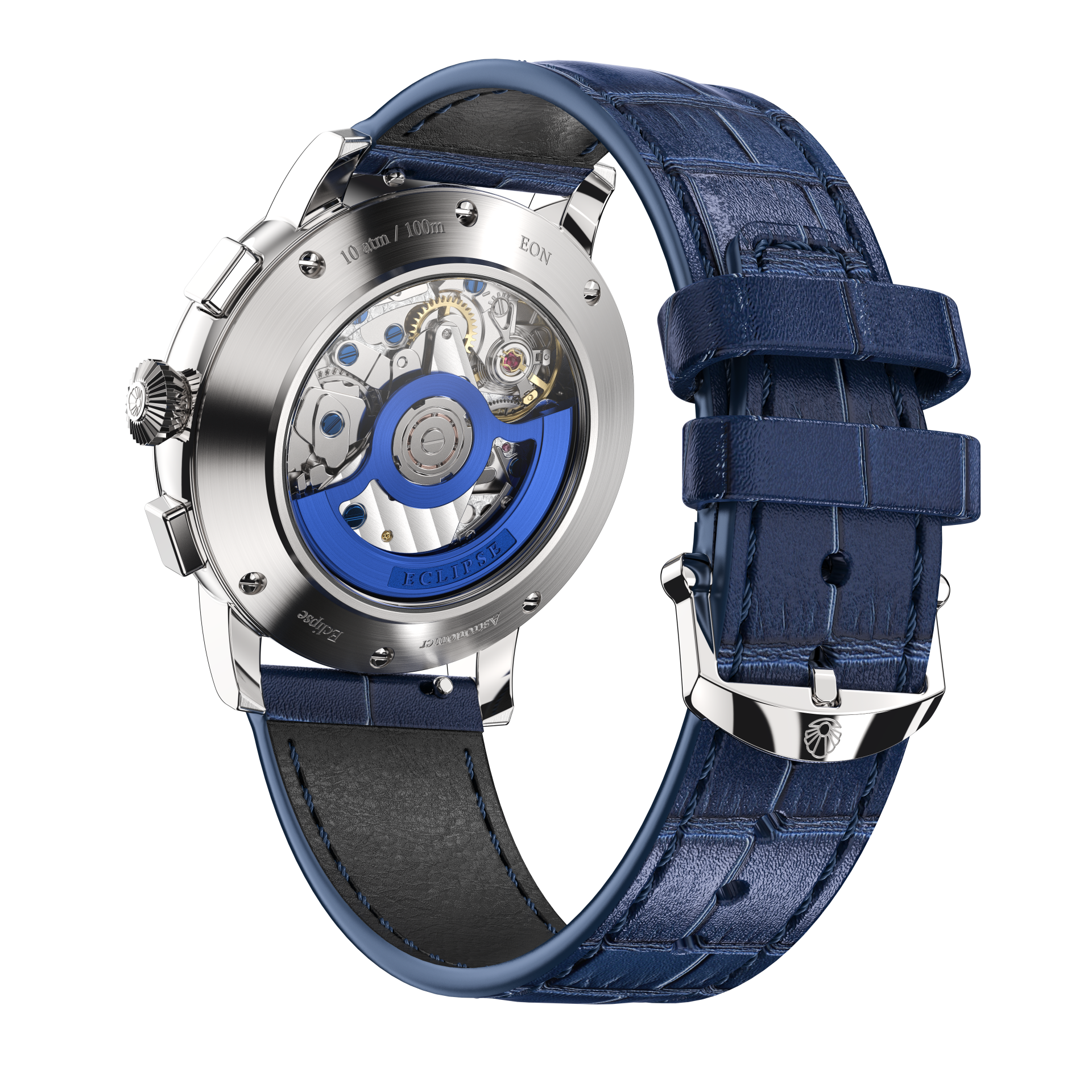 Eclipse Product Image Caseback Side Shot Blue Strap