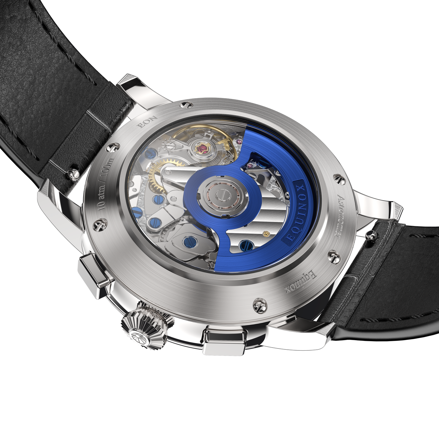 Equinox Product Image Caseback Laying Shot Black Strap