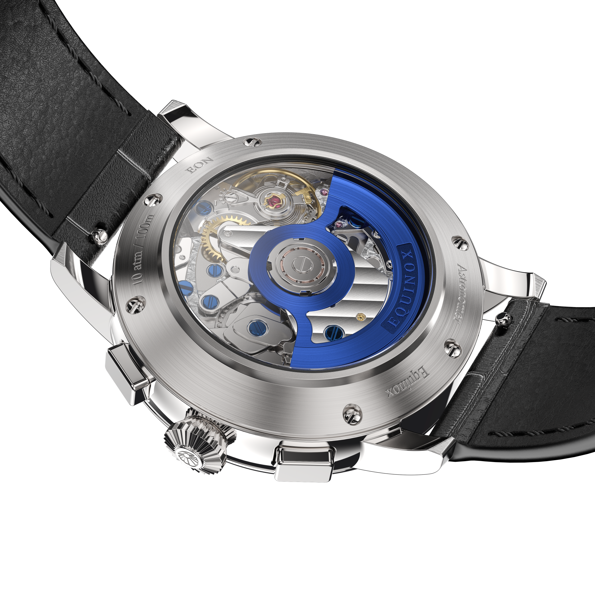Equinox Product Image Caseback Laying Shot Black Strap