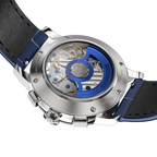 Equinox Product Image Caseback Laying Shot Blue Strap